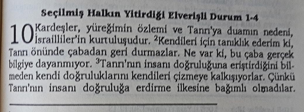 İncil, Romalılar 10:1-3